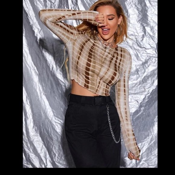 SHEIN | Tops | Shein Long Sleeve Crop Top | Poshmark